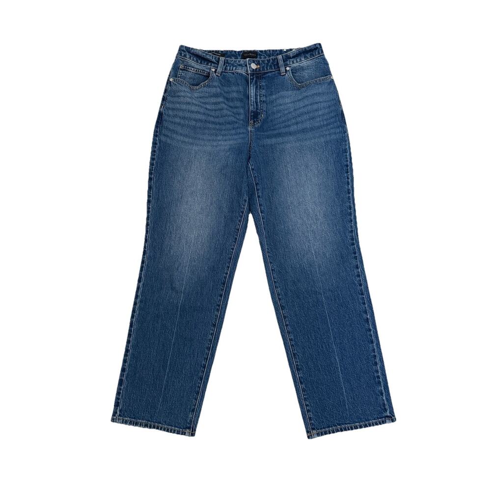 Talbots High Waist Relaxed Jeans Women’s 12P Straight Leg High Rise Medium Wash